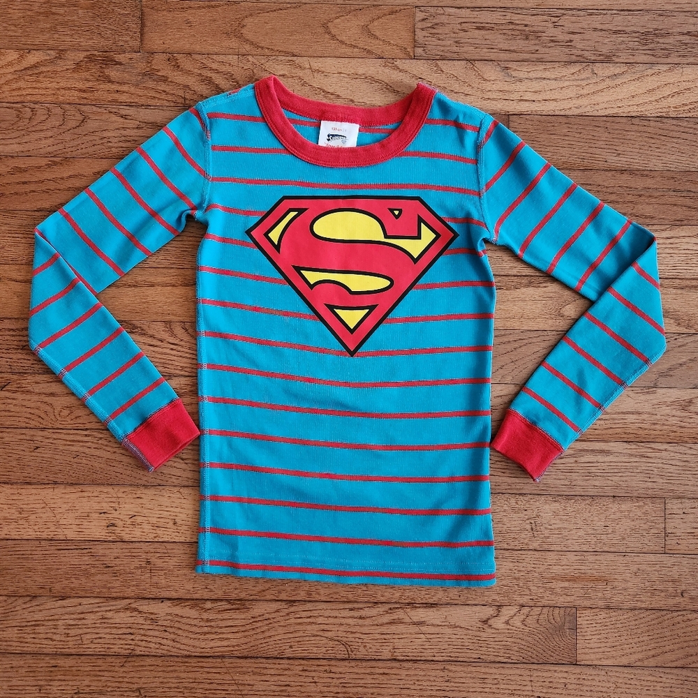Boys Hanna Andersson Superman Pajama Top Size 8